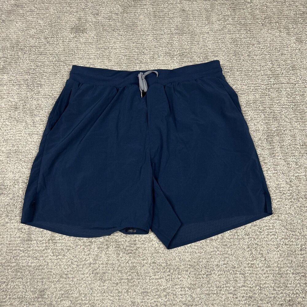 Rabbit Running Cruiser Shorts Mens Medium Blue Athletic Lined Pockets 5” Inseam